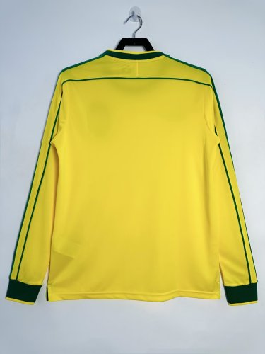 Brazil Home Retro Long Sleeve Jersey 1998