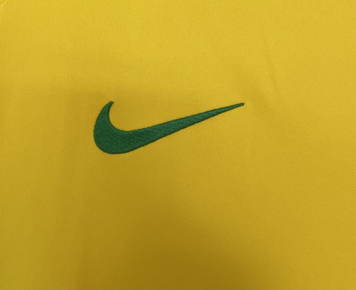 Brazil Home Retro Long Sleeve Jersey 2002