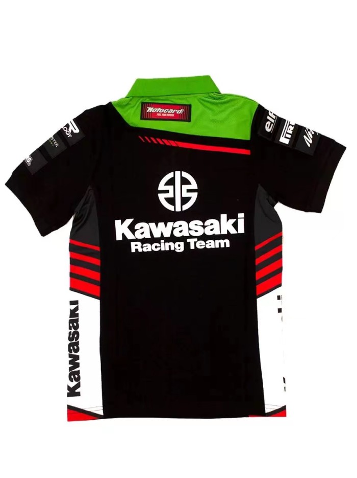 Copy Kawasaki Racing Team Polo Shirt Black NO Number