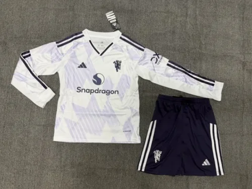 Manchester United Away Long Sleeve Kids Suit 25/26