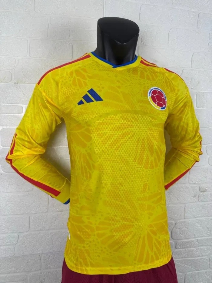 Colombia 2026 World Cup Home Player Long Sleeve Men Jersey