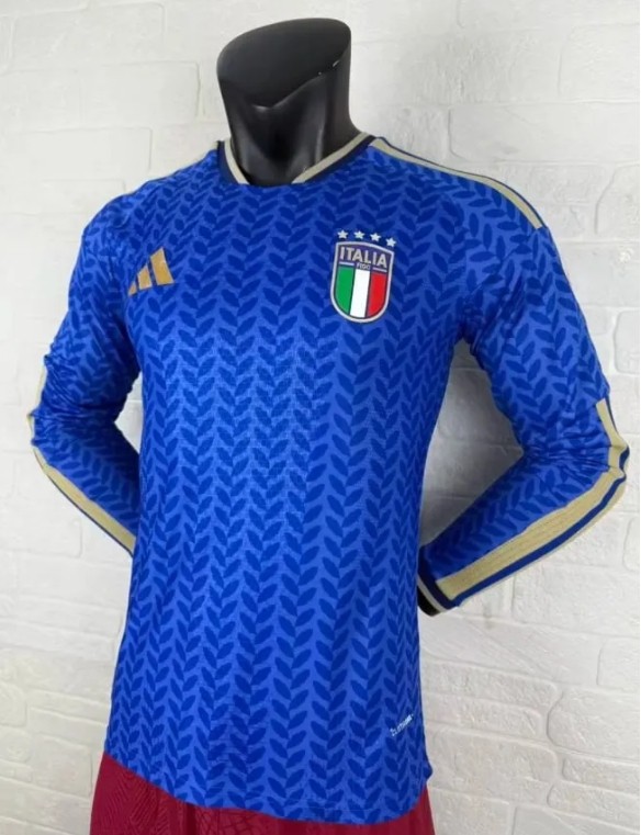 Italy 2026 World Cup Home Player Long Sleeve Men Jersey