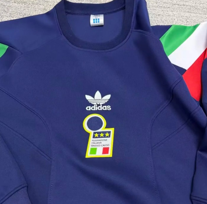 2025 Italian navy long sleeve padded sweater S-4XL