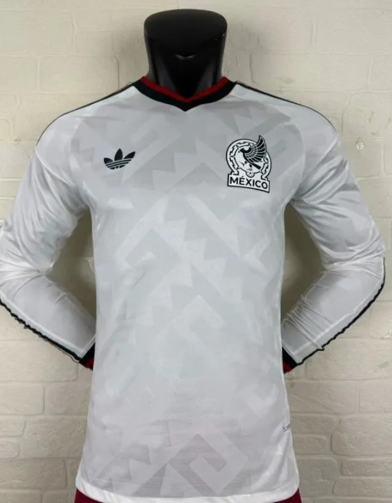 Mexico 2026 World Cup Away Player Long Sleeve Men Jersey