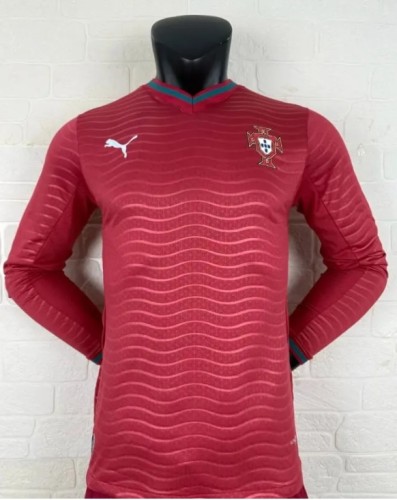 Portugal 2026 World Cup Home Player Version Men long sleeve Jersey