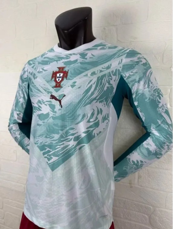 Portugal 2026 World Cup Away Player Version Long Sleeve Men Jersey