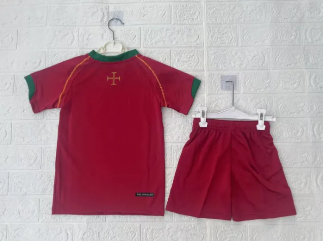 Portugal Home Retro Kids Suit 2006
