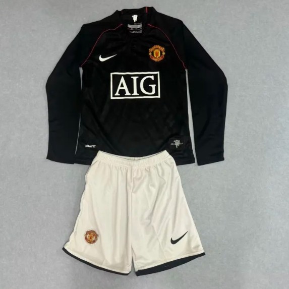 Manchester United Away Retro Long Sleeve Kids Suit 2007/08