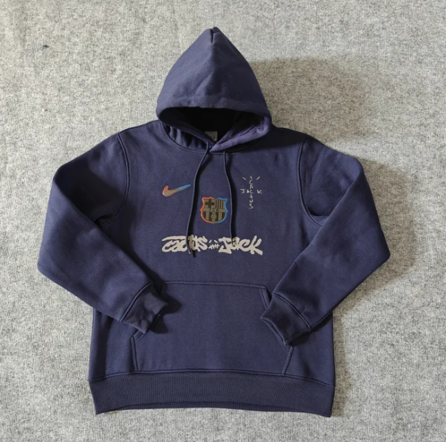 Barcelona Fleece Lined Hoodie Sweatshirt Training Jersey 25/26 (Multiple colors)