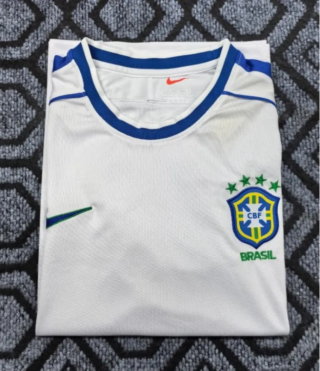 Brazil White Retro Jersey 1998