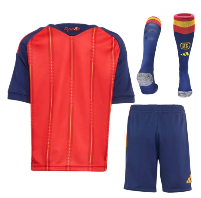 Spain 2026 World Cup Home Kids Suit & Socks