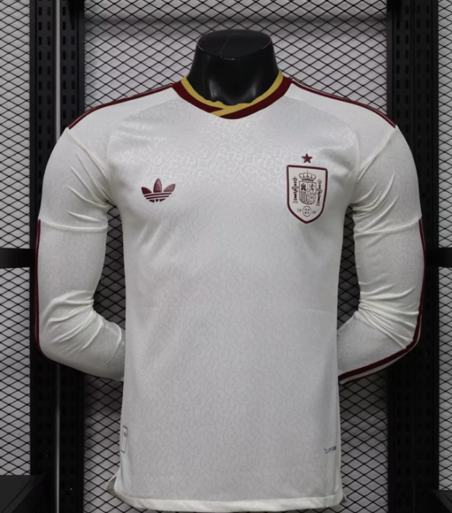 Spain 2026 FIFA World Cup Away Player Version Long Sleeve Jersey