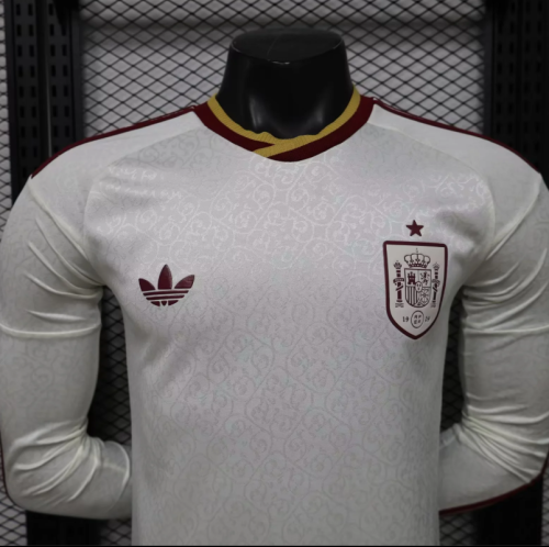 Spain 2026 FIFA World Cup Away Player Version Long Sleeve Jersey