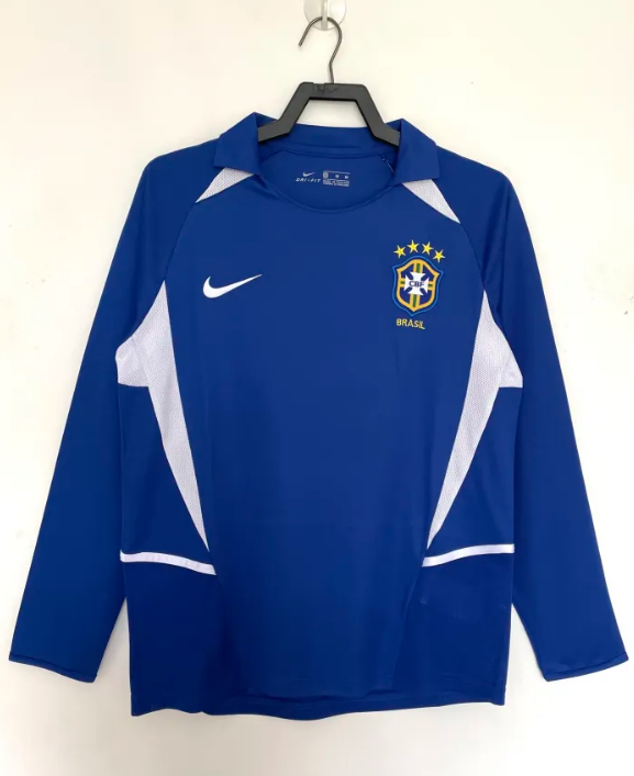 Brazil Away Retro Long Sleeve Jersey 2002