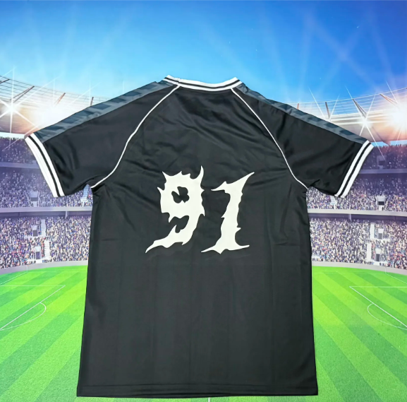 Hummel x The Prodigy 2026 Limited Edition Football Jersey, Black Striped Retro Soccer Shirt for Men