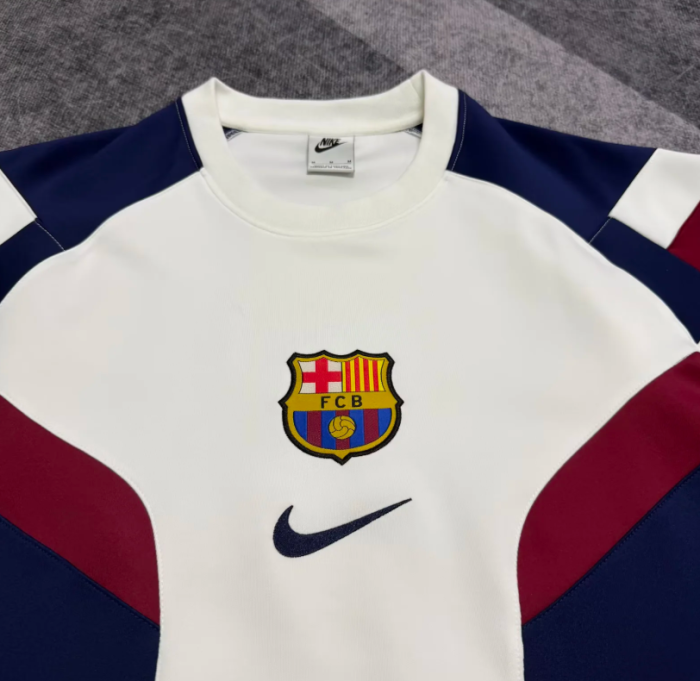 FC Barcelona Retro Style Training T-Shirt - Men's/Women's Casual Football Fan Tee