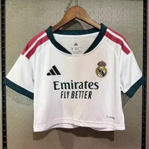 Real Madrid Home Woman Cropped Jersey