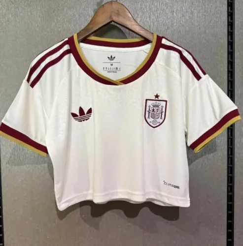 Spain 2026 World Cup Away Women Cropped Jersey